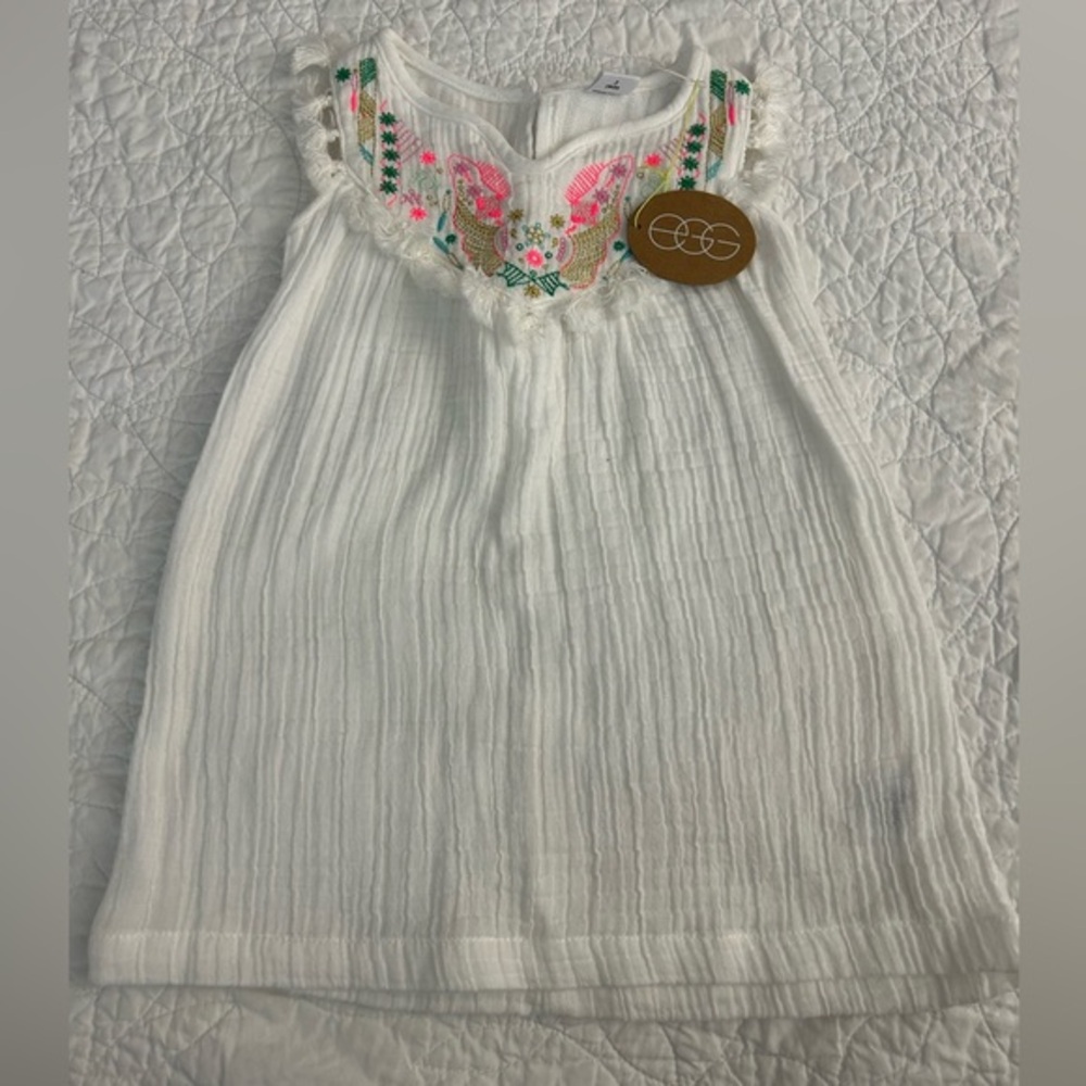 NWT‎ Egg New York Girls Danielle White Embroidered Dress 3T